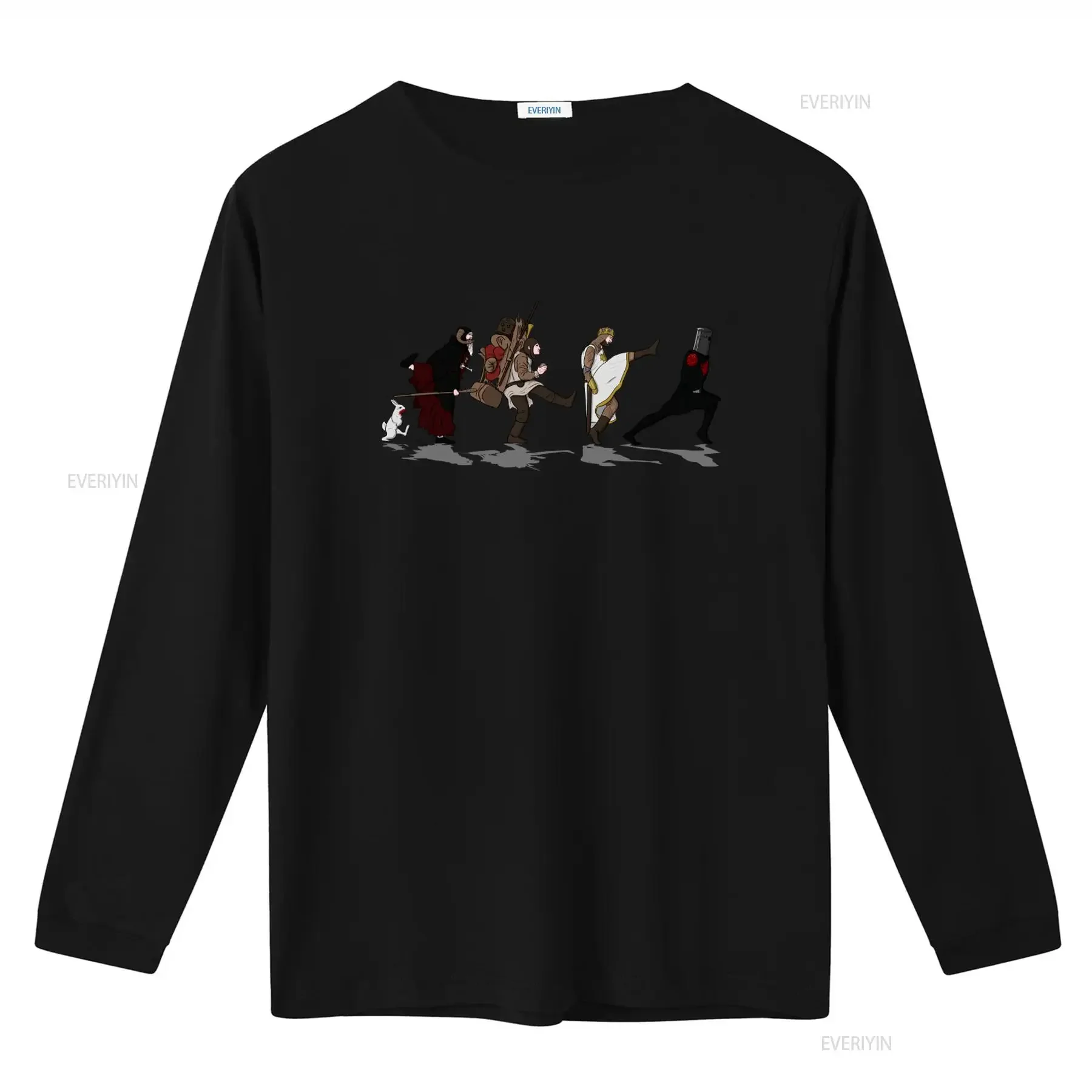 Monty Python And The Holy Grail Walking Towards Silly White T Shirt vintage Washed designer clothes Breathable Comfortable view 2