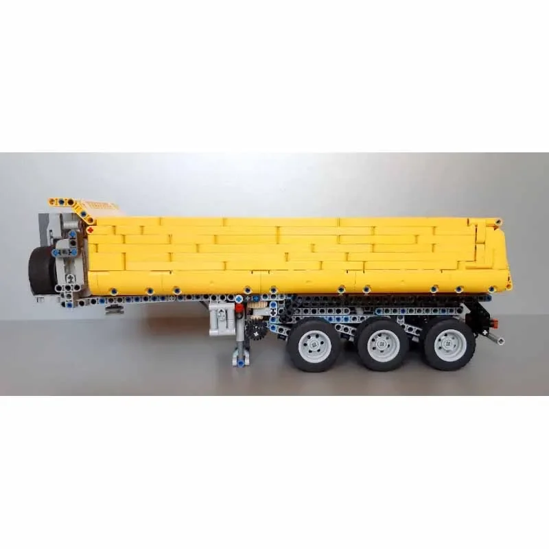 MOC-203809 1:21 Dump Semi Trailer Tractor Retractable Euro Low Loader 1145 Pieces Building Block Toy Model Birthday Gift for Kid