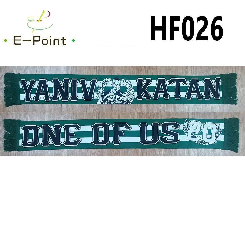 Bufanda Retro MHFC para aficionados, bufanda de doble cara de punto, 145x18 cm, tamaño Yaniv Katan, uno de los EE. UU., HF026