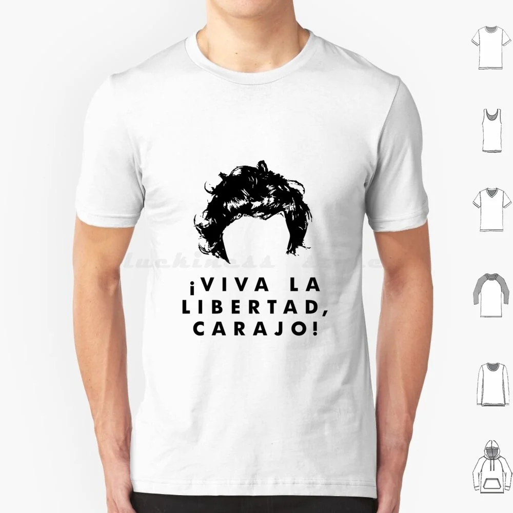 Live Black Milei T Shirt Big Size 100% Cotton Live Damn Milei Javier Javier Milei Libertarian Liberal