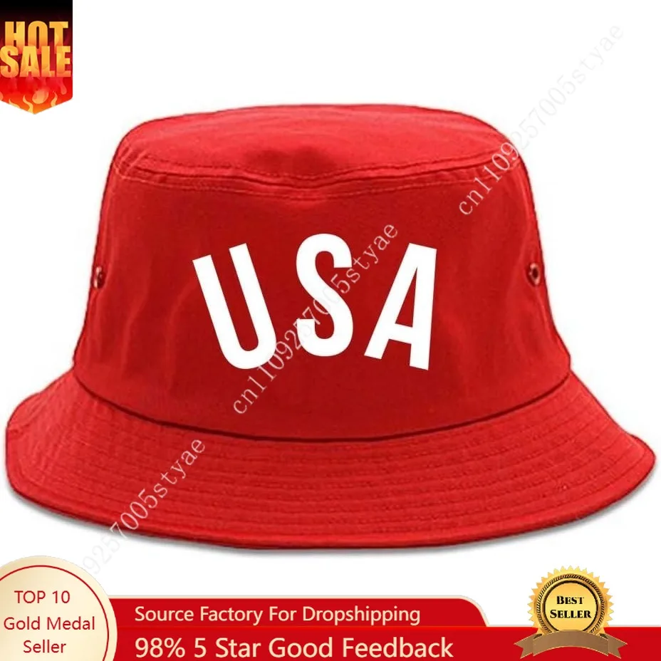 

USA America Hat Men Women Bucket Hats Fisherman Cap Fashion Sunhat Dad Hat Trucker Caps for Beach Travel