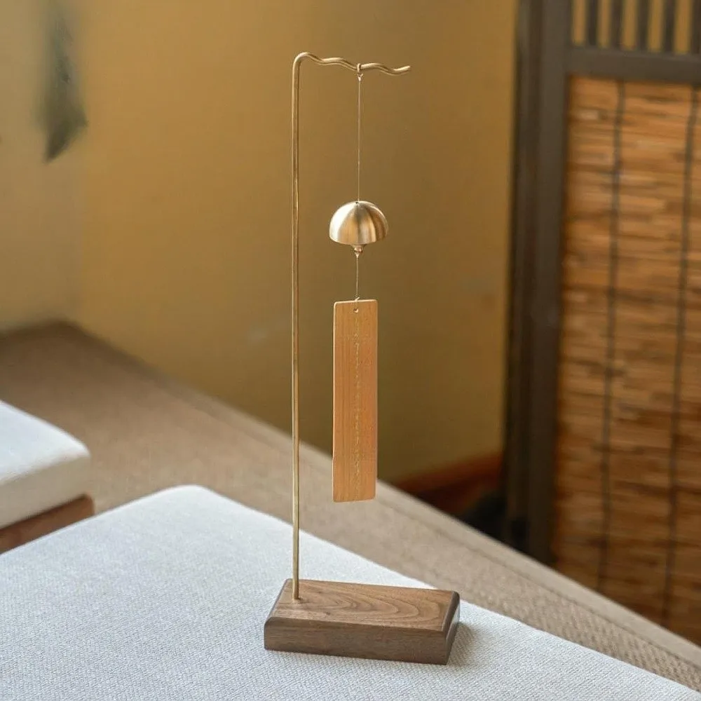 

Flat Base Wind Chime Stand Solid Wood Stable Wind Chime Hanger Multi-functional Space-Saving Jewelry Display Holder