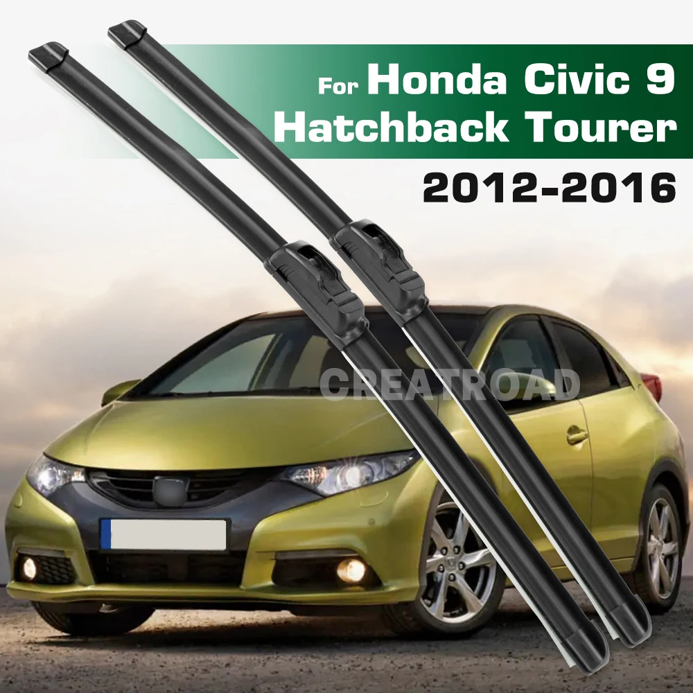 

GREATROAD Wiper LHD&RHD Front Wiper Blades Set For Honda Civic 9 Hatchback Tourer 2012 - 2016 Windshield Windscreen 26"+18"