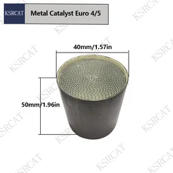 Euro 5 40*50MM Metal Catalysts Three-Way Catalytic Converter Exhaust System Catalyst for Gas Vehicles