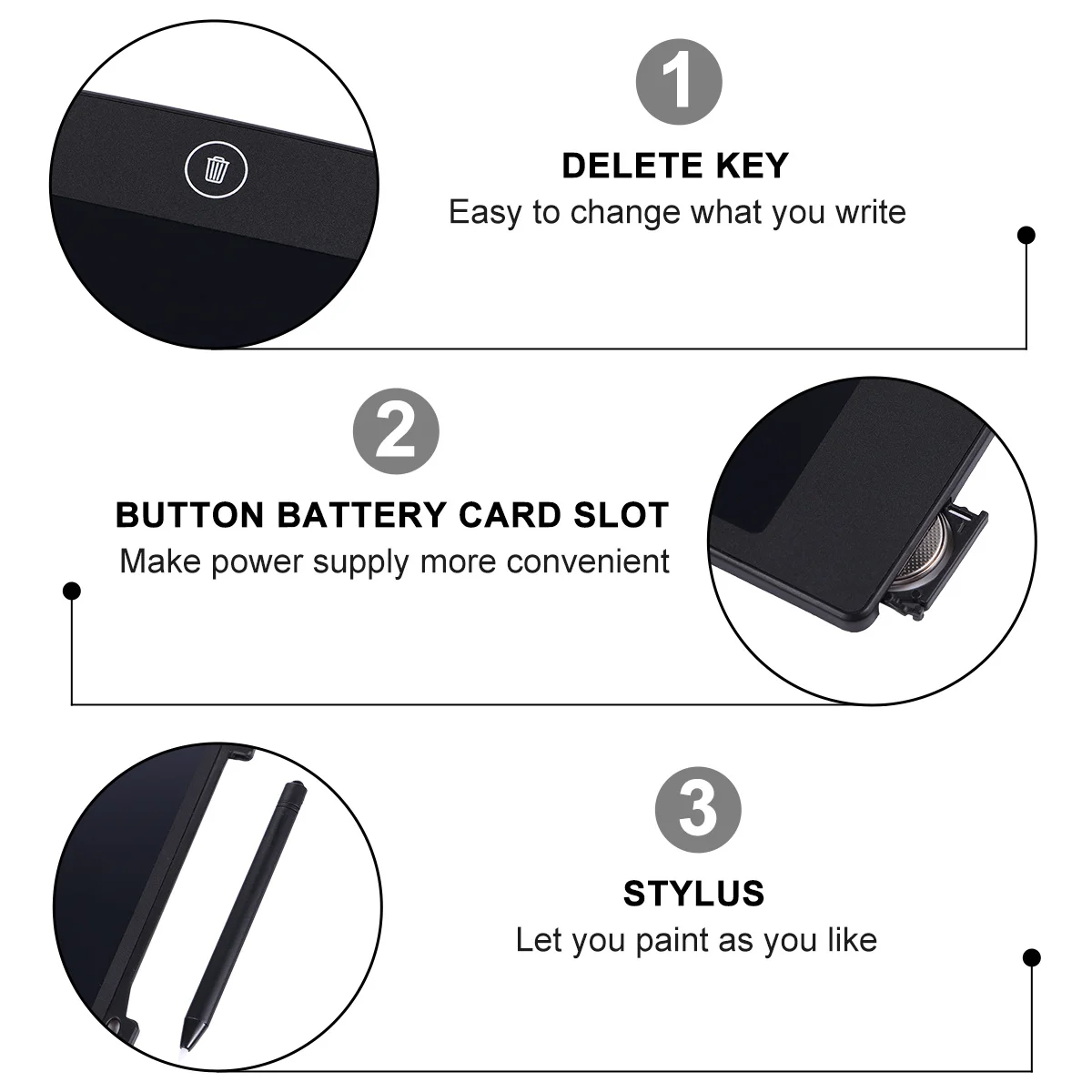 

8.5 Inch LCD Drawing Tablet Reusable Writing Board for Memo to-Do List Arithmetic Games Environment Friendly Drafting