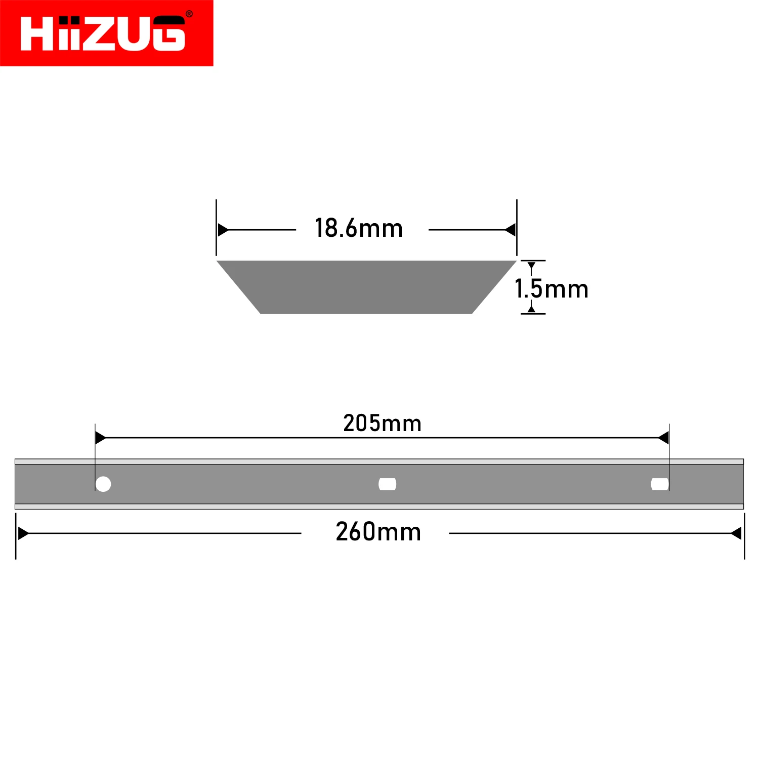 Coltelli per lame pialla 1 pz 260x18.6x1.5mm per Metabo HC 260 260K C/E/M AWEPT106 SIP 01338 Elektra Beckum HC260/M s700s3 HSS