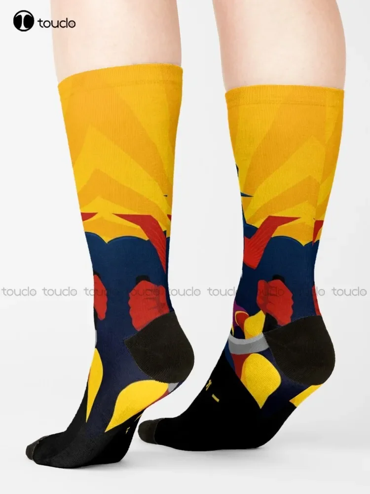 128 Classic Mazinger Z Socks White Socks Mens 360° Digital Print Unisex Adult Teen Youth Socks Personalized Custom Gift