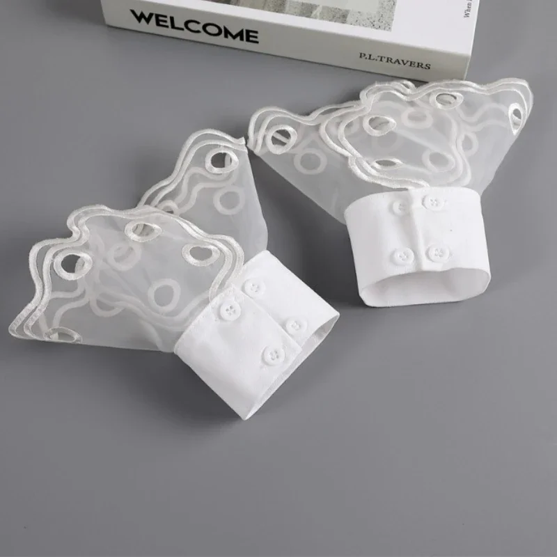 أزياء مجوفة من المعصم كاذبة الكفة الأكمام للمرأة وهمية الأكمام الكفة معصمه القرن الديكور