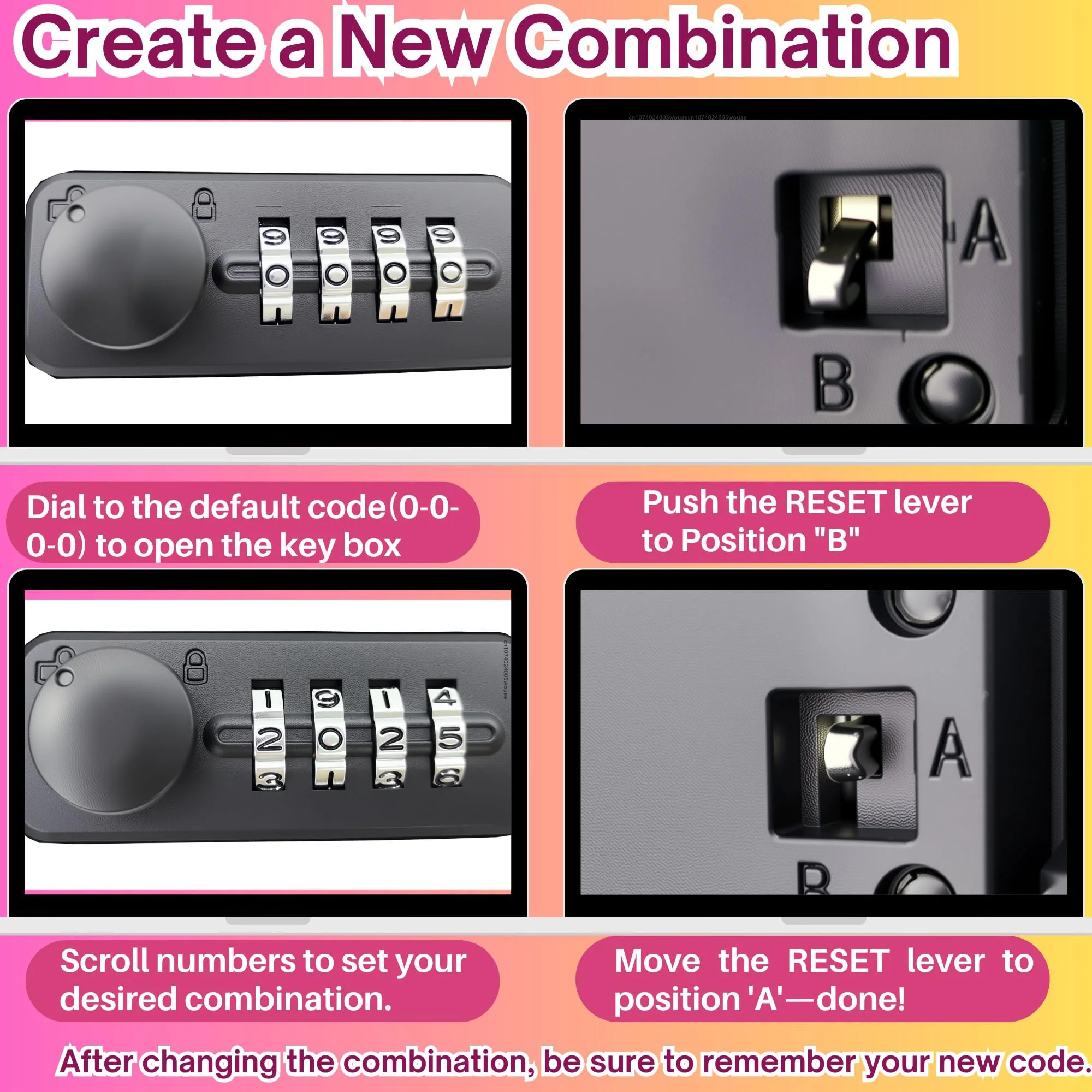 Portable Security Lock Box with Combination Lock Waterproof Mini Safe Box with Cable Travel Storage Case for Hotel Car Office ﻿