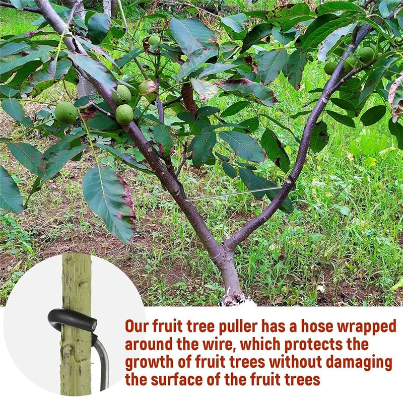 ABVA-Plastic Hose Wrapped Spreading Limb Spreader 24 Pcs Fruit Trees 10 Inch Tree Branch Puller Spreader, Crotch Opener