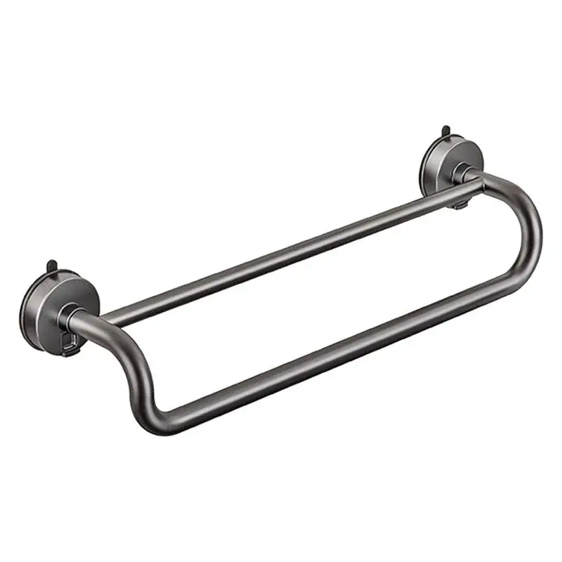 

Двойные вешалки для полотенец для ванной комнаты на присоске, двухстержневая вешалка для полотенец, настенная, устойчивая к ударам, длинная вешалка для ванной ткани 13,7 дюйма, алюминиевая