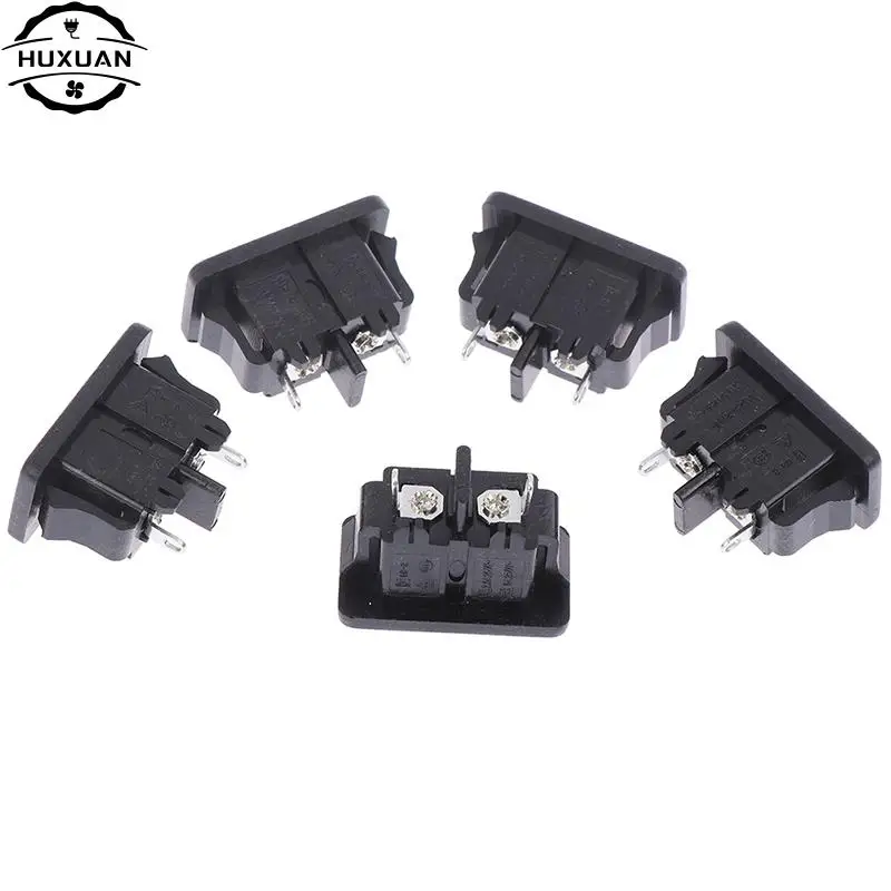 5pcs AC250V 2.5A 5pcs 2Pin IEC 320 C8 Screw Mount Inlet Plug Socket