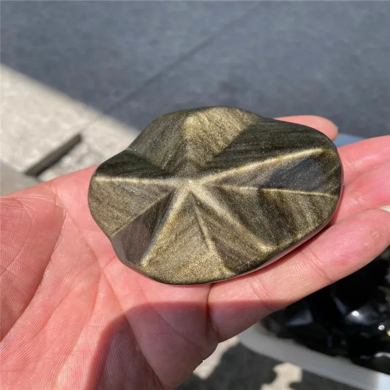 

Натуральный обсидиан Лотос Ремесло Украшение дома Искусство Коллекция Украшения Фэншуй