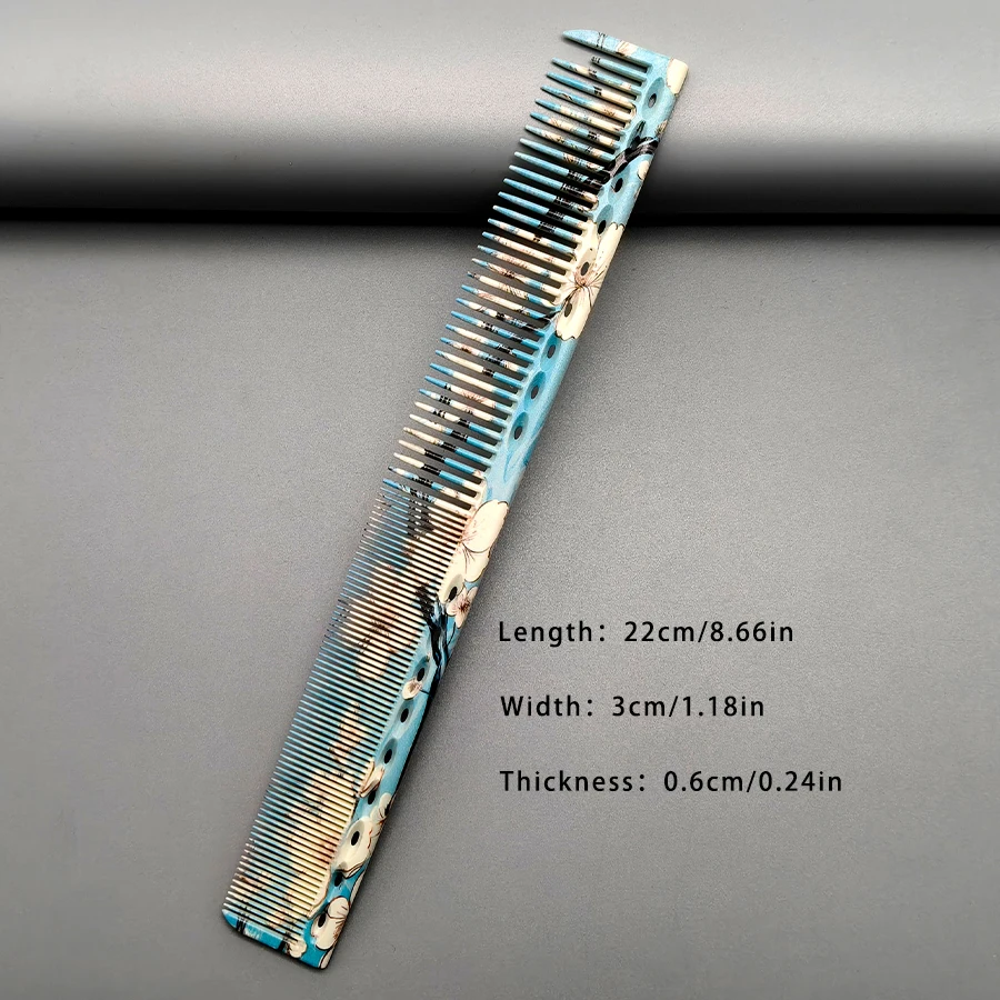 Gemustertes Kamm-Set aus sechs Teilen, spezieller Haarschneidekamm für Friseure, Salon-Haarkamm, Trimmkamm, Öl-Haarkamm, Spitzkamm, Kamm für Herren- und Damenhaar – Detail 5