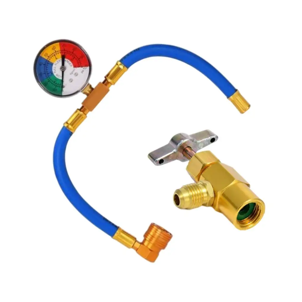 

Air Conditioning Measuring Hose 1/2" me Self-Sealing Valve Can, and Hose with Pressure