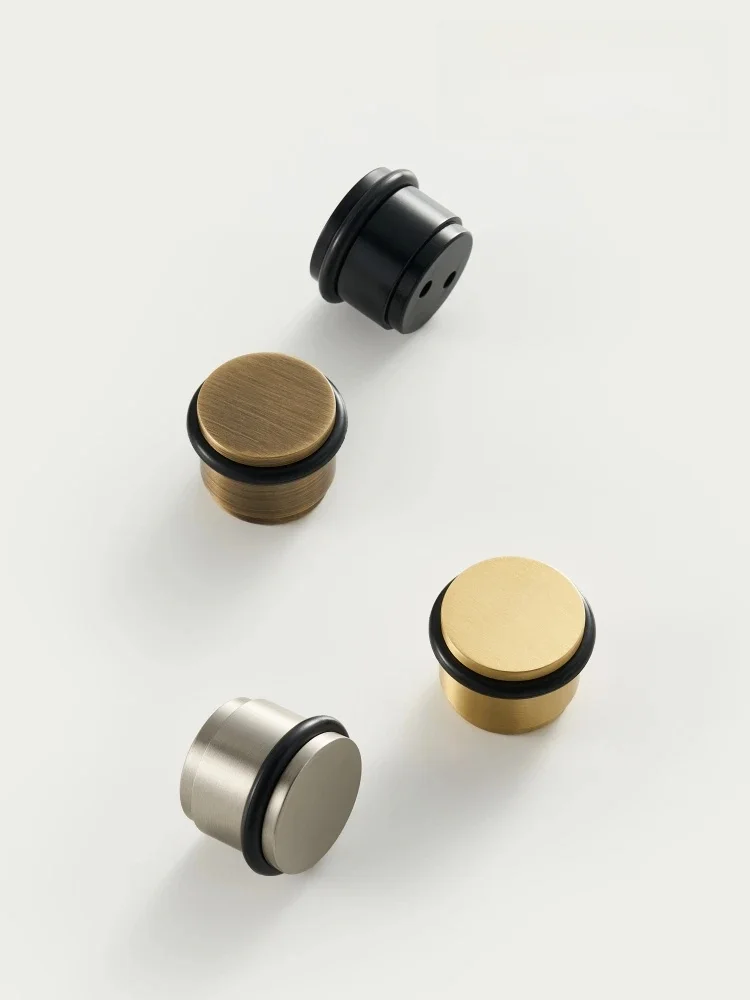 ADEAOutdoor Plain Door Stopper Matte Gold Antique Bronze Nickel Brass Sturdy New Structure for Indoor And Bathroom Use
