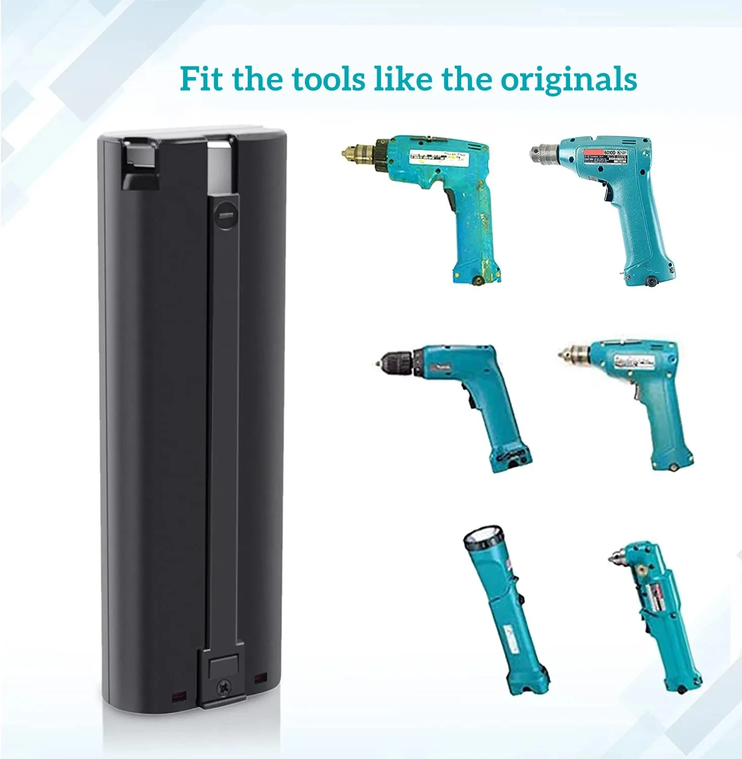 1-2pcs 7.2V 4800-6800mAh Ni Mh Makita battery compatible with 7000 7033 191679-9 632002-4 632003-2 6010D 6172D power tools image 6