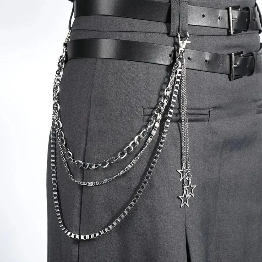 Exquisito llavero de perlas de imitación, cartera, cinturón, cadena para hombres y mujeres, pantalones Punk, cadena de pantalón Hipster, joyería de HipHop