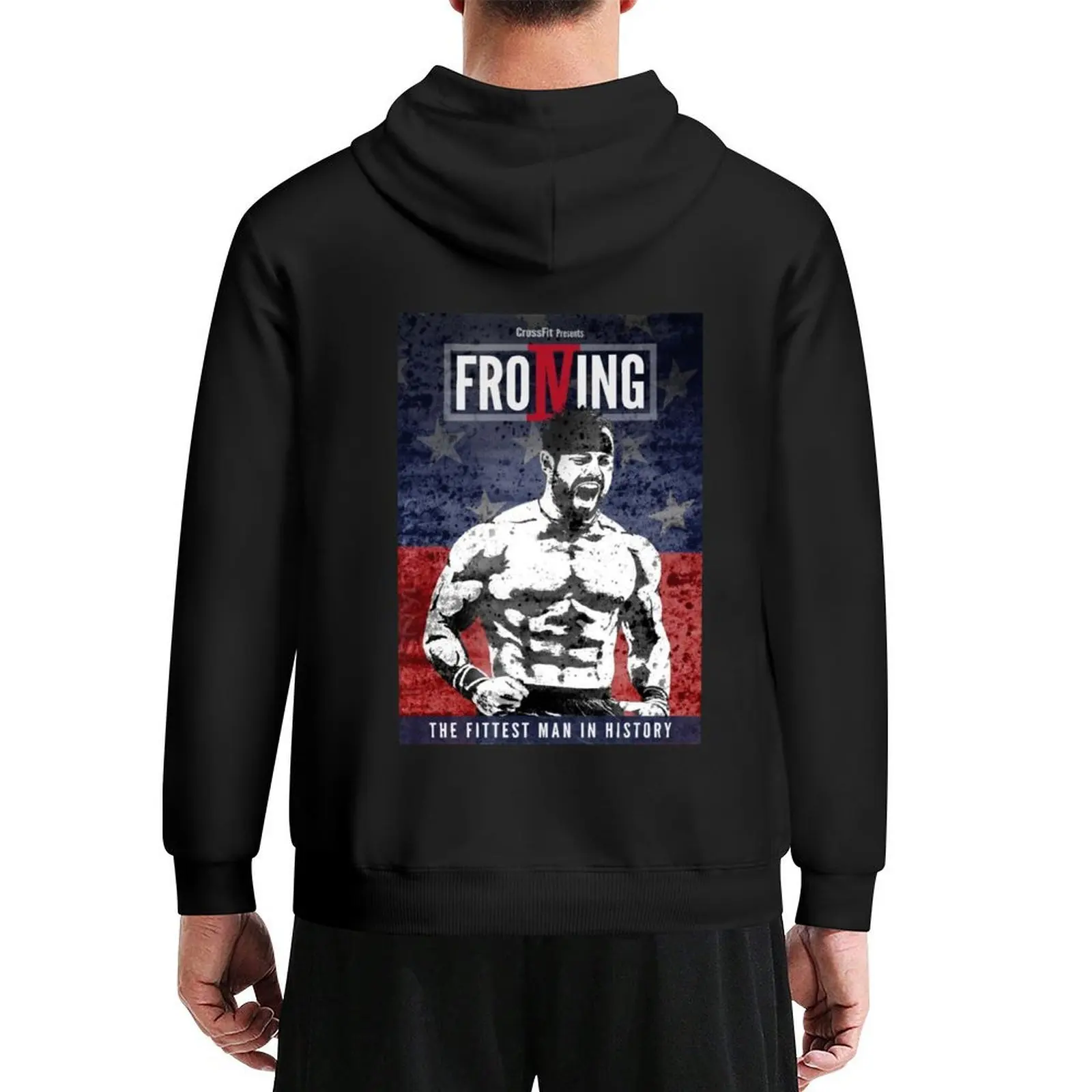 سترة بغطاء للرأس من Rich Froning ملابس كورية للرجال مصممة ملابس رجالي جرافيك تي شيرت بقلنسوة للرجال