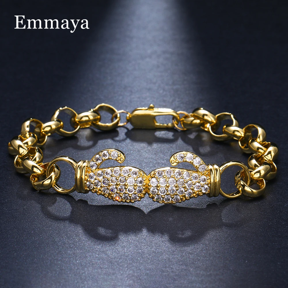 

Emmaya Fashion Statement Hot Sale Cubic Zircon Bracelet Noble Gold Color For Female Ingenious Dress-Up Punk Style Jewelry