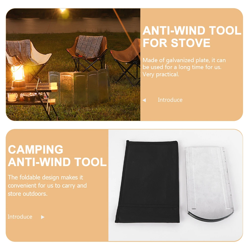 

1Set Creative Foldable Windproof Tool for Camping Stove Windscreen Portable Lightweight Burner Bbq for Camping