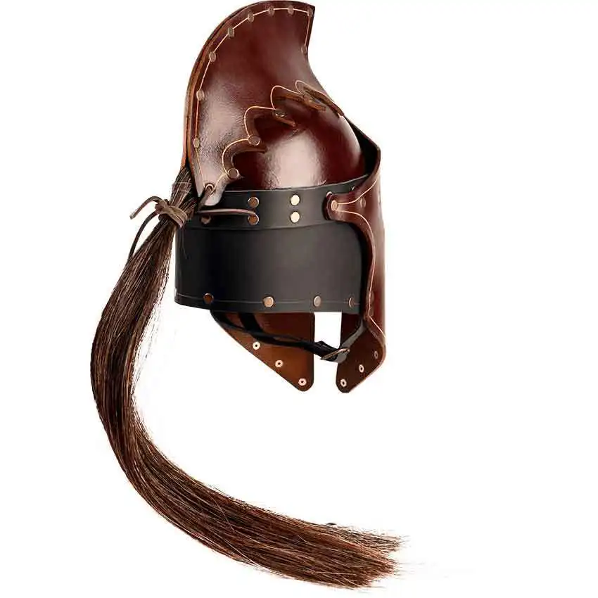 Mittelalterliches Halloween-Rollenspiel-Zubehör, Ritter, Krieger, Gladiator, spartanisches römisches griechisches Kostüm, Spielrollenhelm, Erwachsene, Unisex, Neu