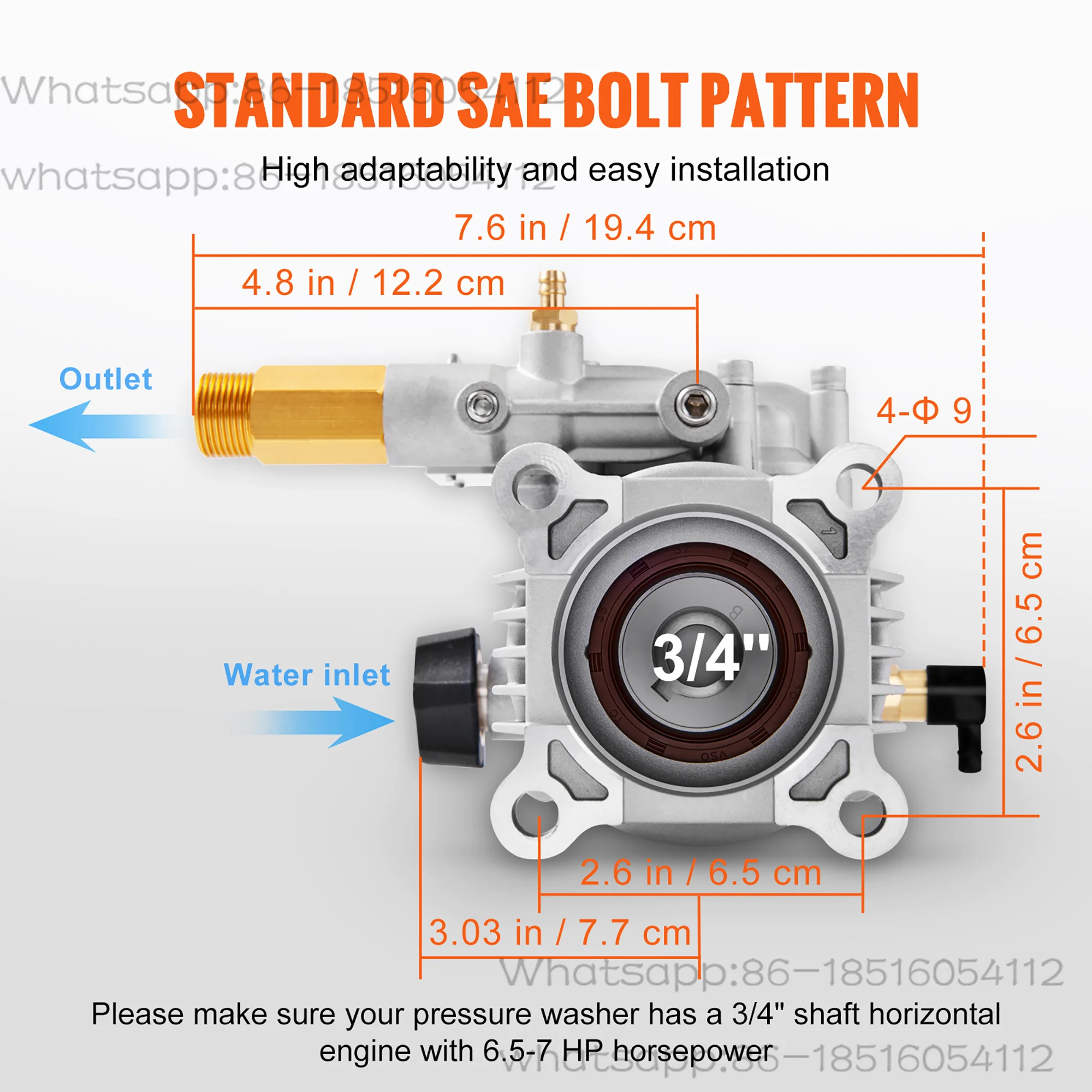 P170 Aluminum Swashplate Pump Cleaning Machine Parts Power Pump Plunger Swashplate Cleaning Pump