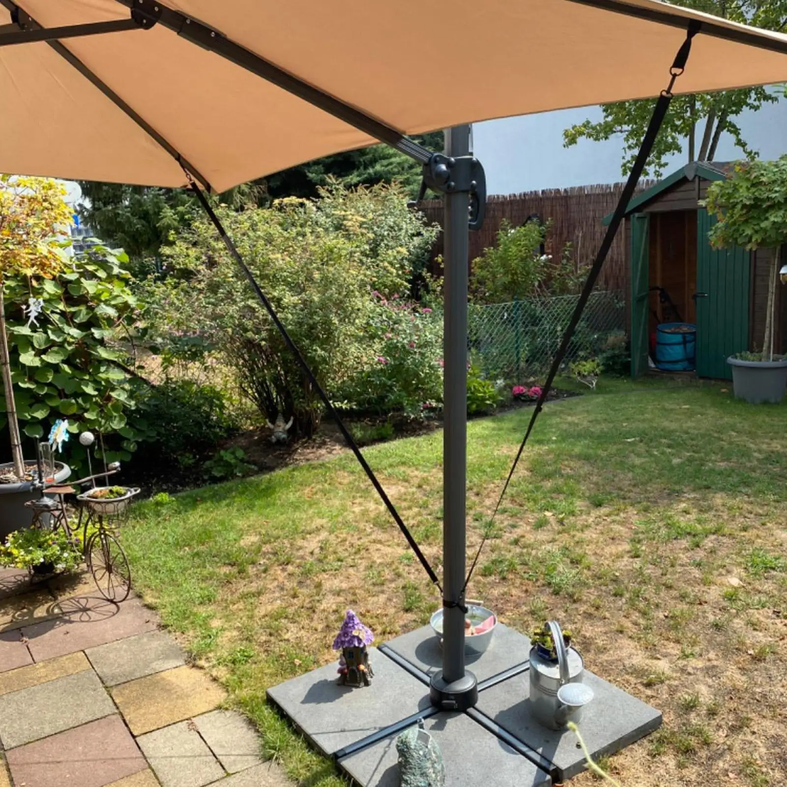 Patio Umbrella Tie Strap 5PCS Fixed Strap Polyester Umbrella Strap Parasol Holder with Metal Hook Weatherproof Securing Straps