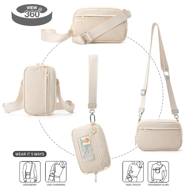 

Crossbody Bag for Women Men, Versatile Chest Shoulder Running Belt Bag, Lightweight Lulu Style Fanny Pack for Travel Gym Hiking