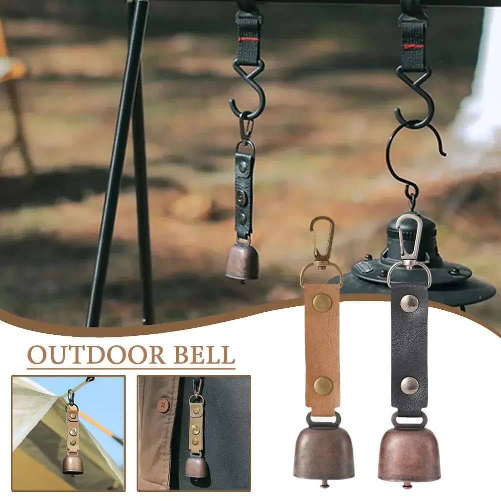 

2023 New Portable Outdoor Bell Pendant Ornaments Camping Cowbell Bell Pet Pendant Dropshipping Keychain Support T9M5