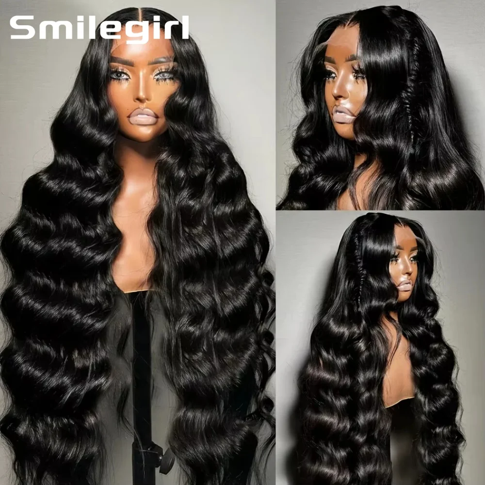 250 Density Natural Color Body Wave Human Hair Wigs 13X6 Hd Lace Frontal Wig 40 Inch Hd Lace Front Wigs Brazilian Hair For Women