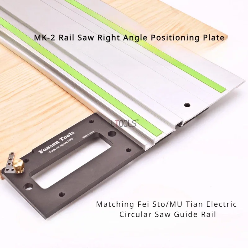 Woodworking Electric Circular Saw Rail Right Angle Positioning Plate Slide Rail 90 Degree Matching with Festool and Makita Rails