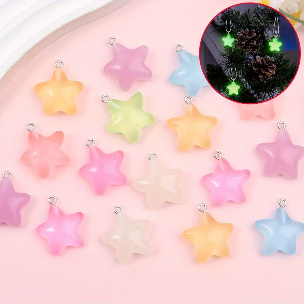 

7/16/23 шт. разноцветные звездообразные подвески из смолы, украшение-цепочка, ожерелье «сделай сам», подарочные украшения, аксессуары
