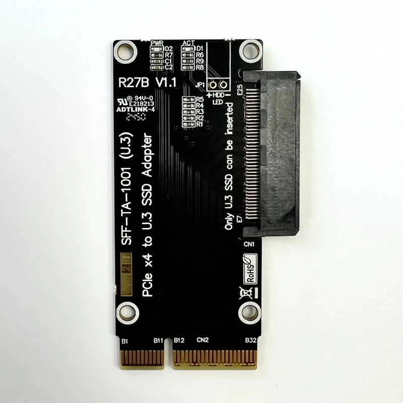 ADT PCIe 5.0 X4 zu U.2 SFF-8639 / U.3 SFF-TA-1001 / E1.S E3.S SFF-TA-1002 Adapterkarte PCI-E Gen5 X4 zu U.2 U.3 SSD-Erweiterung – Detail 8