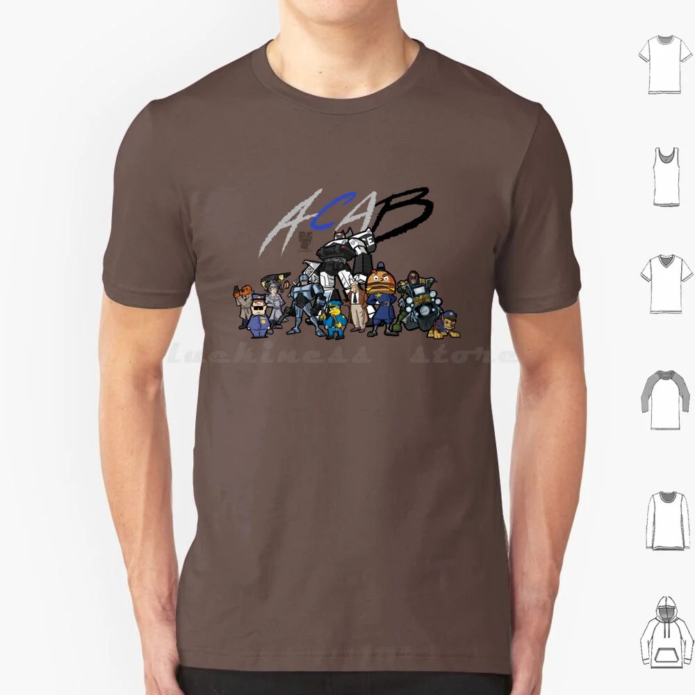 Acab-Saturday Morning Toon Edition Camiseta de algodón hombres mujeres DIY estampado Acab Blm Atlas Talos Studio Metropolis