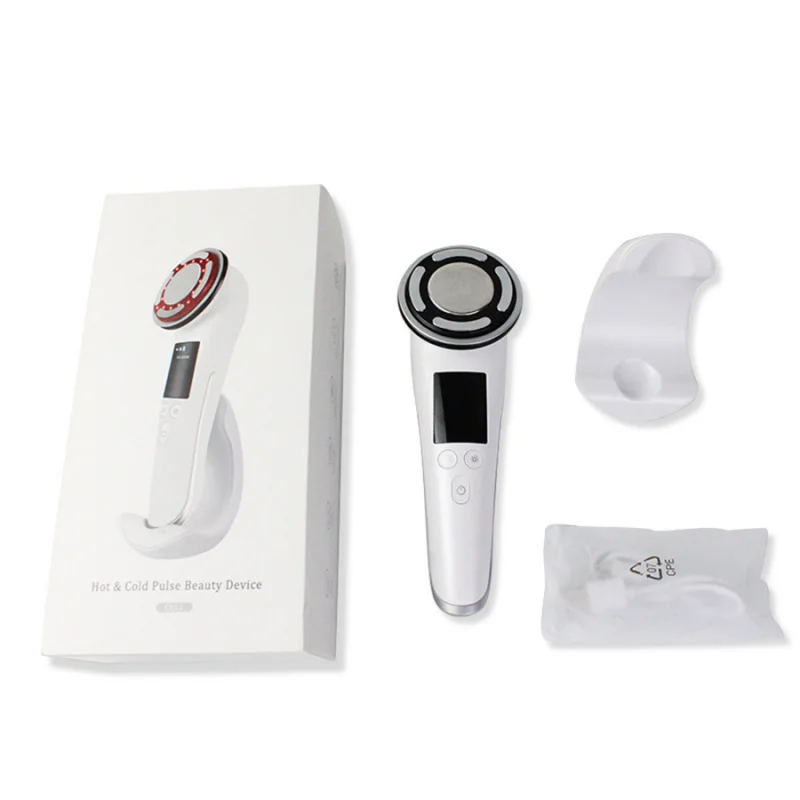 Portable Face Neck Lifting Massager LED Facial With Hot Cold  Beauty Equipment