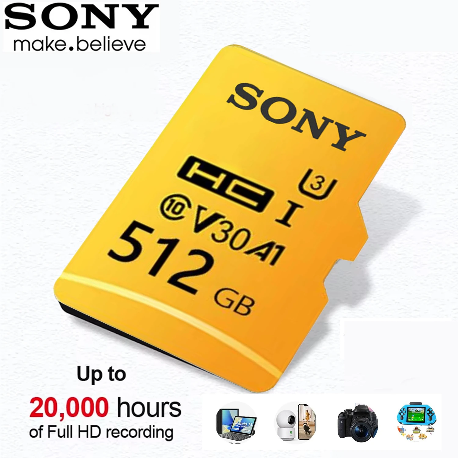 SONY 64GB Ultra Micro SD Memory Card 128GB High Speed Flash card Mini SD Card 256GB 512GB For Phones Drones Surveillance
