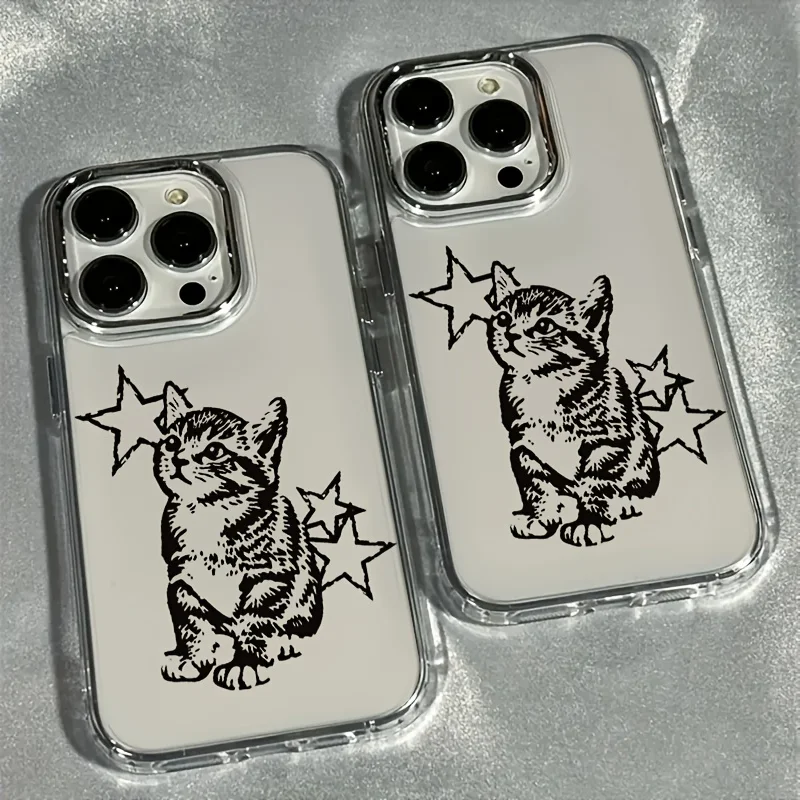 Anti-drop Phone Case For Samsung Galaxy A56 A57 S24 S26 S25 Plus S23 Ultra A17 A26 A55 A36 A37 Silicone Painting Cat Star Cover