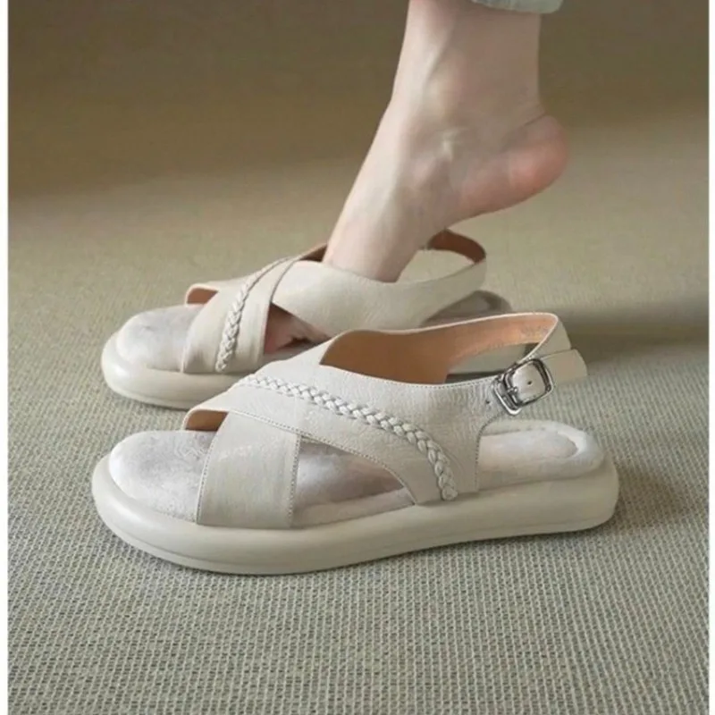 

Low Heel 2026 Summer Commute Flat Heel Shallow Mouth New Women's Sandals