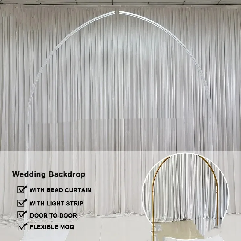 4 قطعة 290 سنتيمتر) الممشى الزينة مصباح ليد قوس معدني الزفاف خلفية الوقوف مع الخرز معلقة الاكريليك