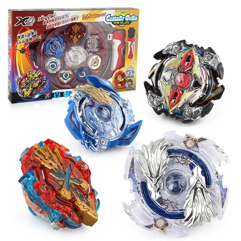 

Beyblade Burst XD168-1 Burst Gyro Соревновательный боевой диск Набор боевых гироскопических дисков 4-в-1 Комбинированная ручка Пусковая установка металлических мастеров