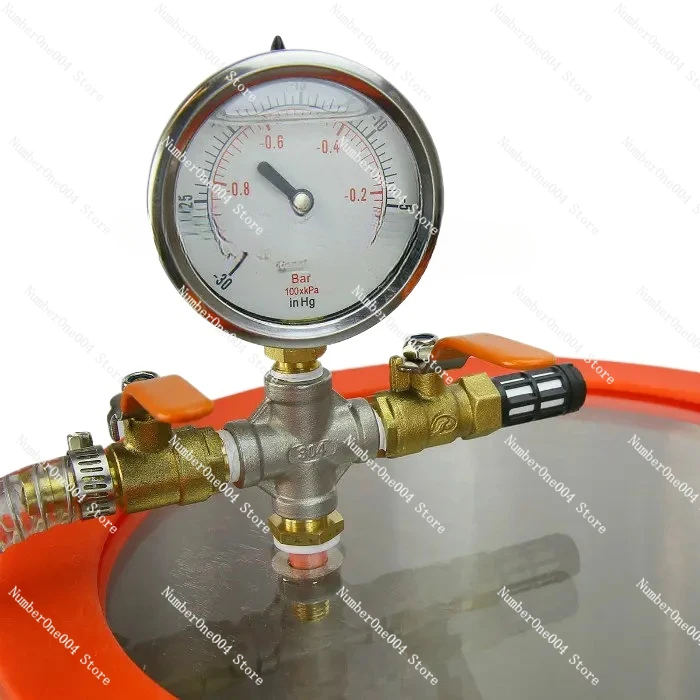 Applicable to Gauge Set with Valve for Vacuum Degassing Chamber Lid 1/2