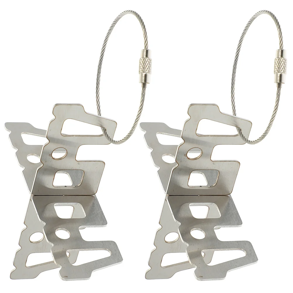 

2pcs Stainless Steel Stove Bracket Portable Camping Cooking Gear Mini Pot Support Stand For Alcohol Stove Lightweight Heat
