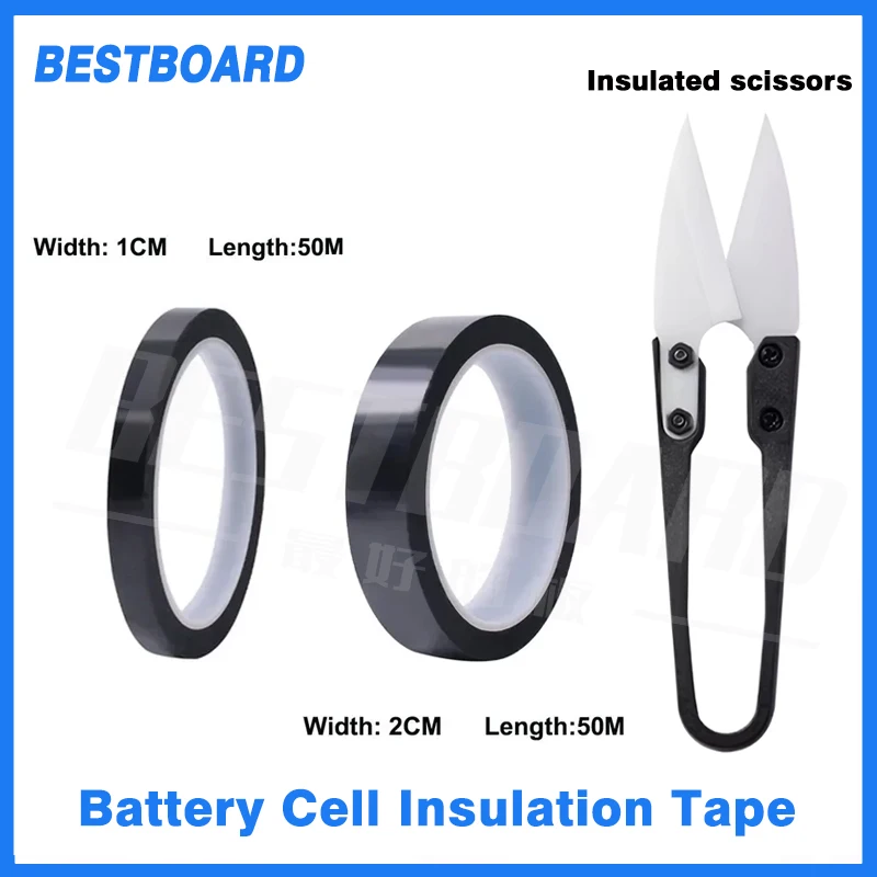 Battery Cell Insulation Adhesive 1/2cm 50m for IPhone 11 12 13 14 15 Pro XS Max XR 7P Battery Insulation Tape Protective Sticker