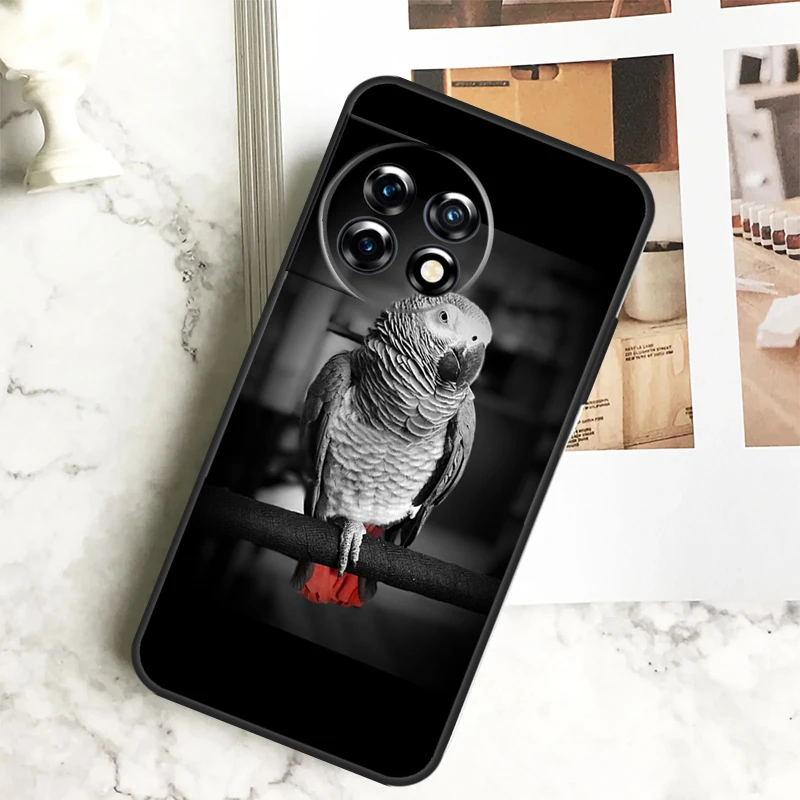 African Grey Parrot Case For OnePlus 11 12 12R 9 10 Pro 10R 9R 8T 10T Nord CE 2 3 Lite 2T N10 N20 N30 CE4 Cover