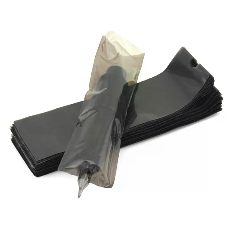 

200 Pcs / Box Black Disposable Tattoo Bag Cover Sleeves For Tattoo Machine Pen