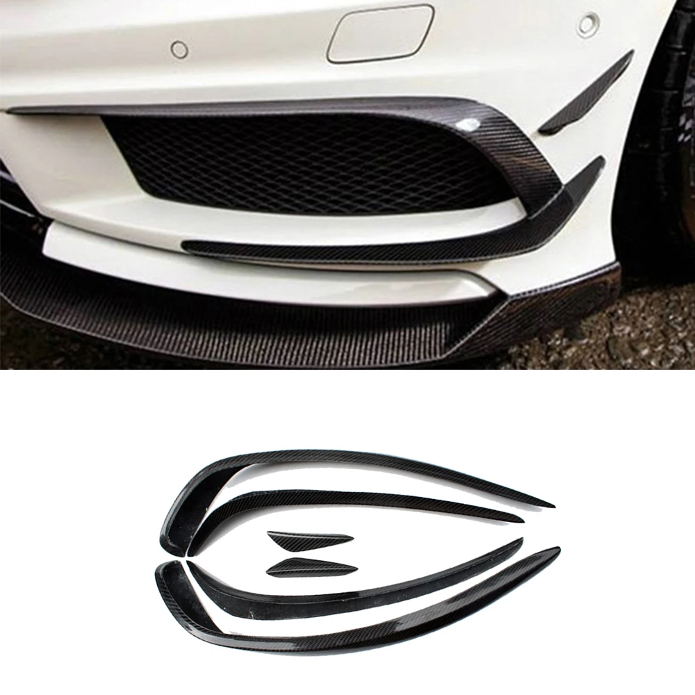 

For Mercedes Benz W176 A200 A250 A45 AMG 2013-2018 Front Bumper Splitter Side Spoiler Air Vent Wind Knife Body Kit Accessories