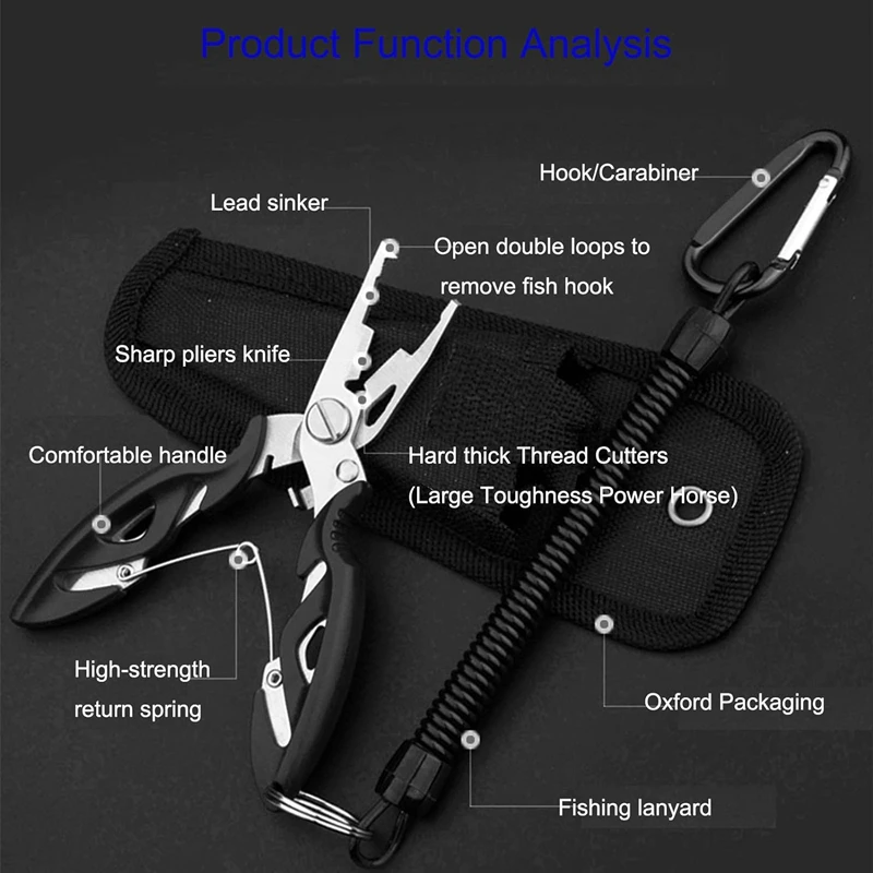 New Fishing Plier Scissor Braid Line Lure Cutter Hook Remover Fishing Tackle Tool Cutting Fish Use Tongs Multifunction Scissors