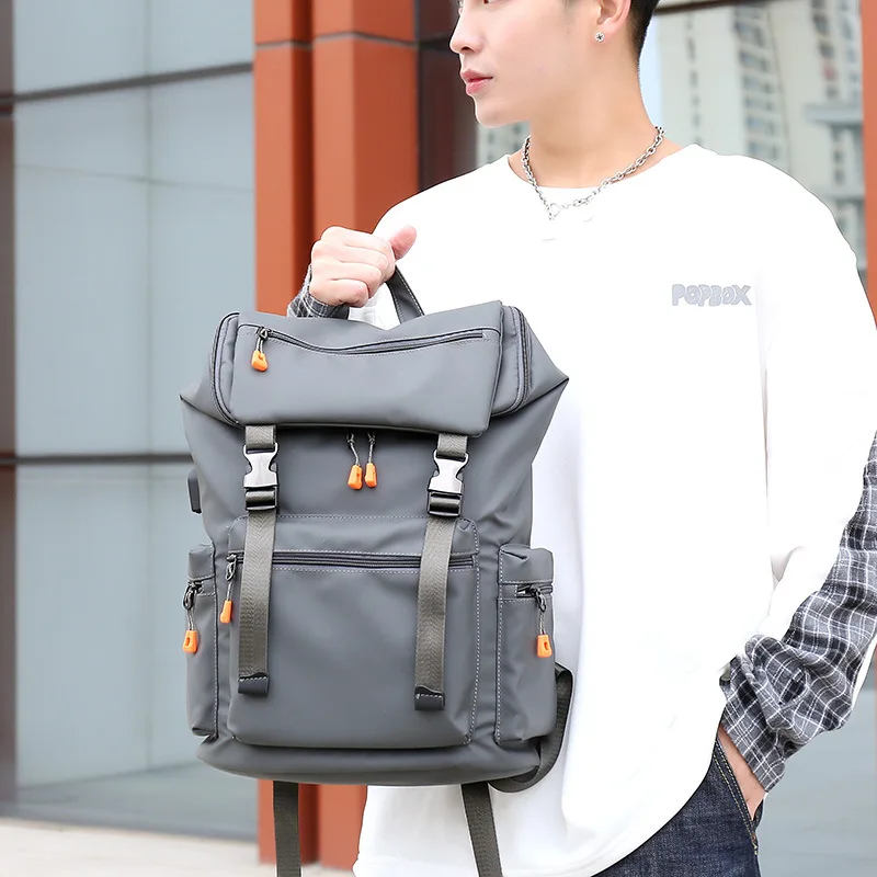 Fashionable New Men's Large Capacity Commuting Backpack Waterproof Business 15.6-Inch Computer Bag University High School