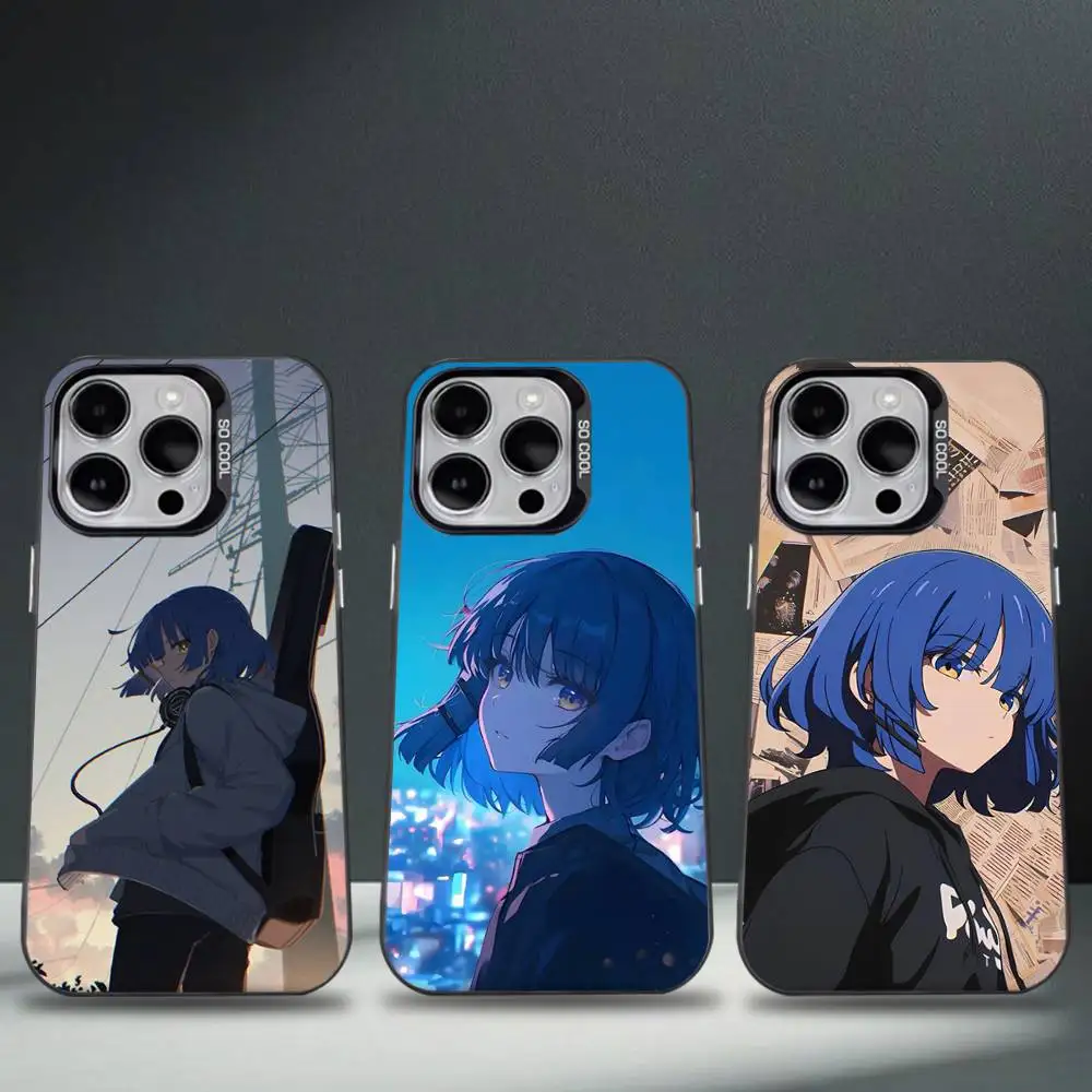 

Ryou Yamada B-Bocchi Phone Case For iPhone 16,15,14,13,12,11,8,7,Pro,Max,Plus,Mini,XS,SE Anti Fall Black Matte Hard